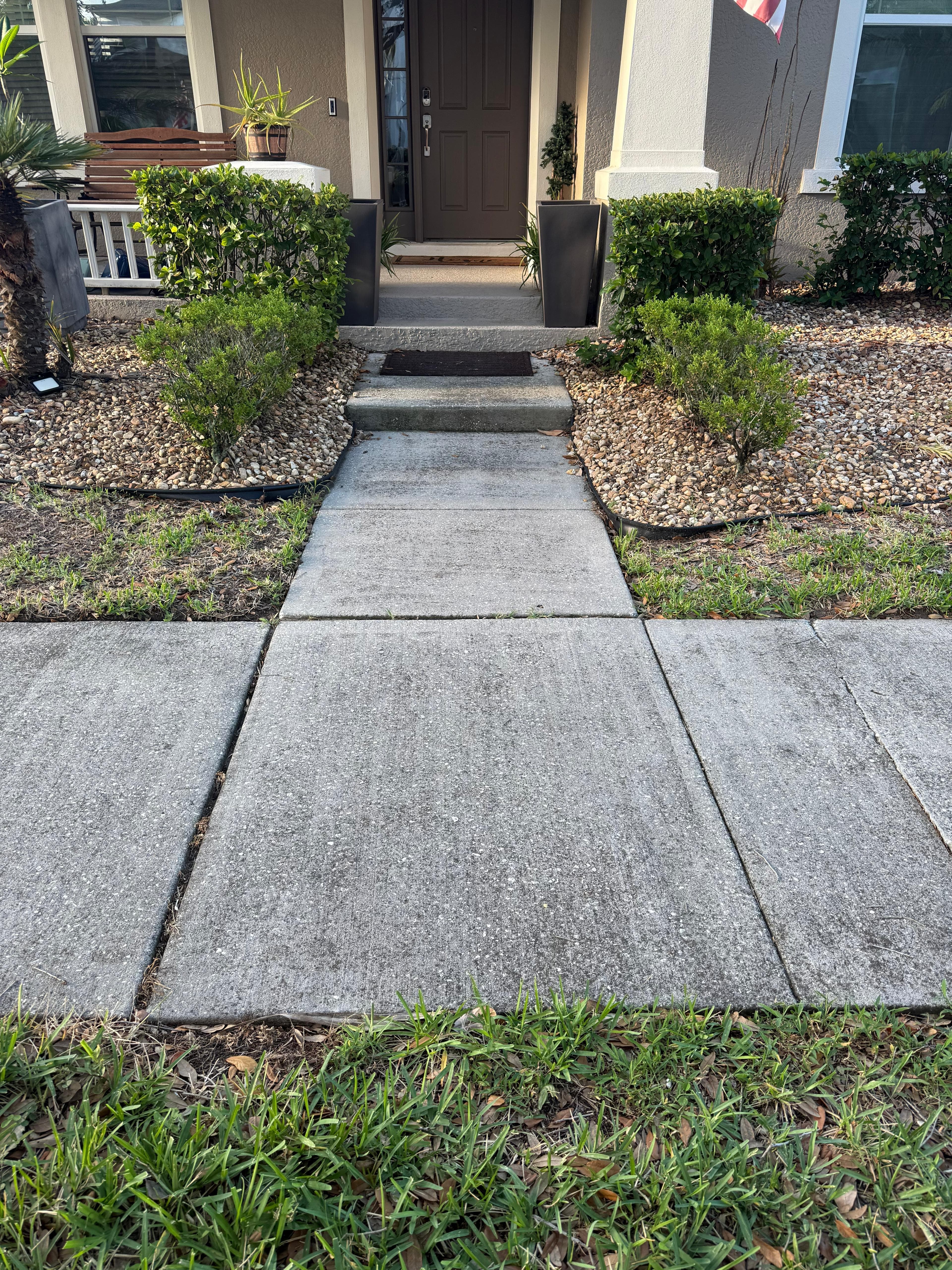 Sidewalk Cleaning 3 before cleaning