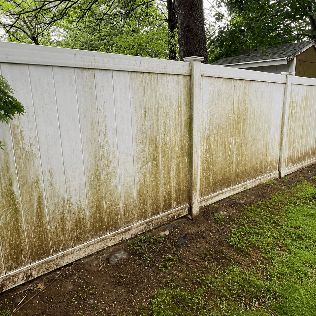 Fence Cleaning before cleaning
