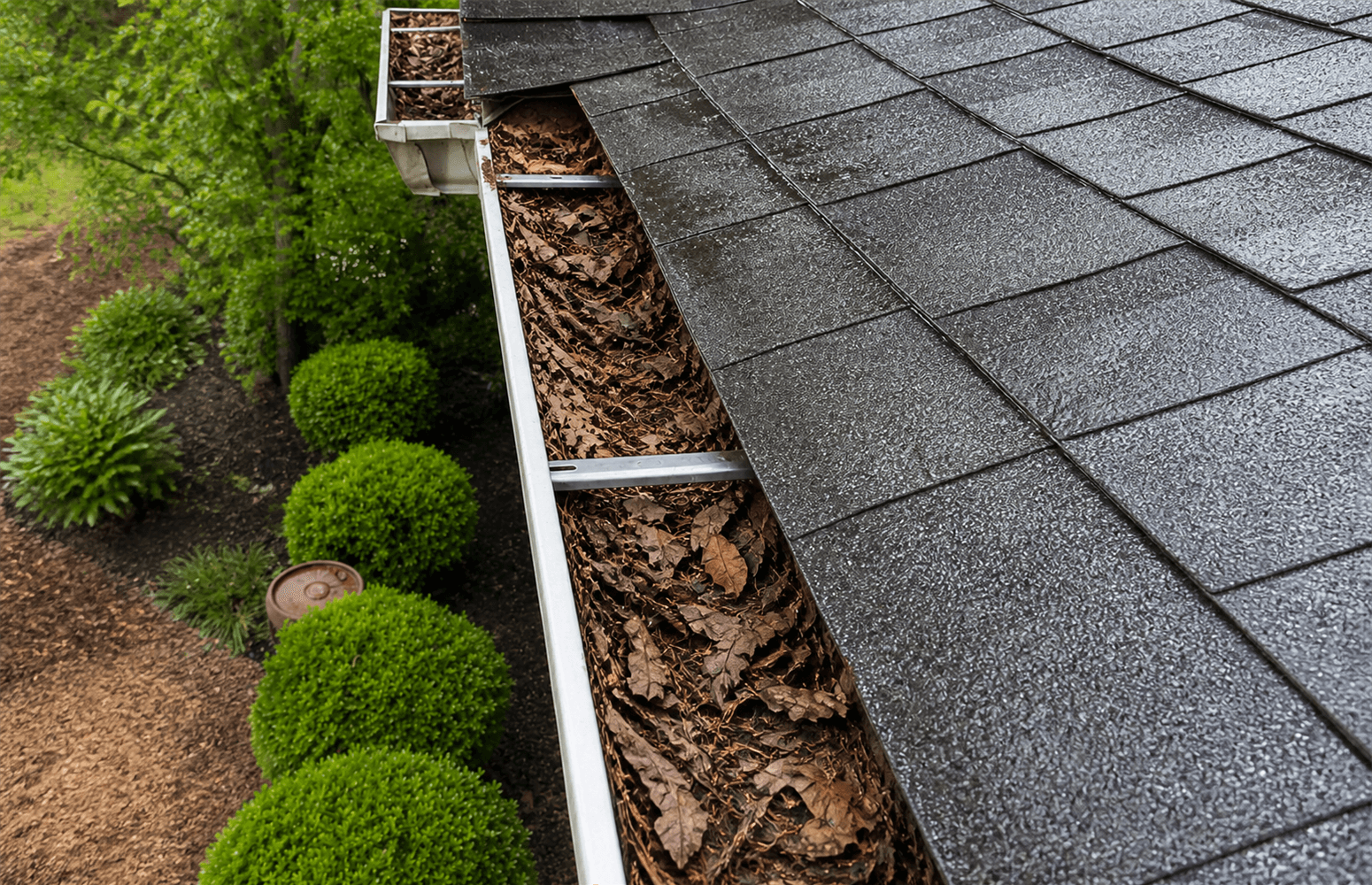 Gutter Cleaning before